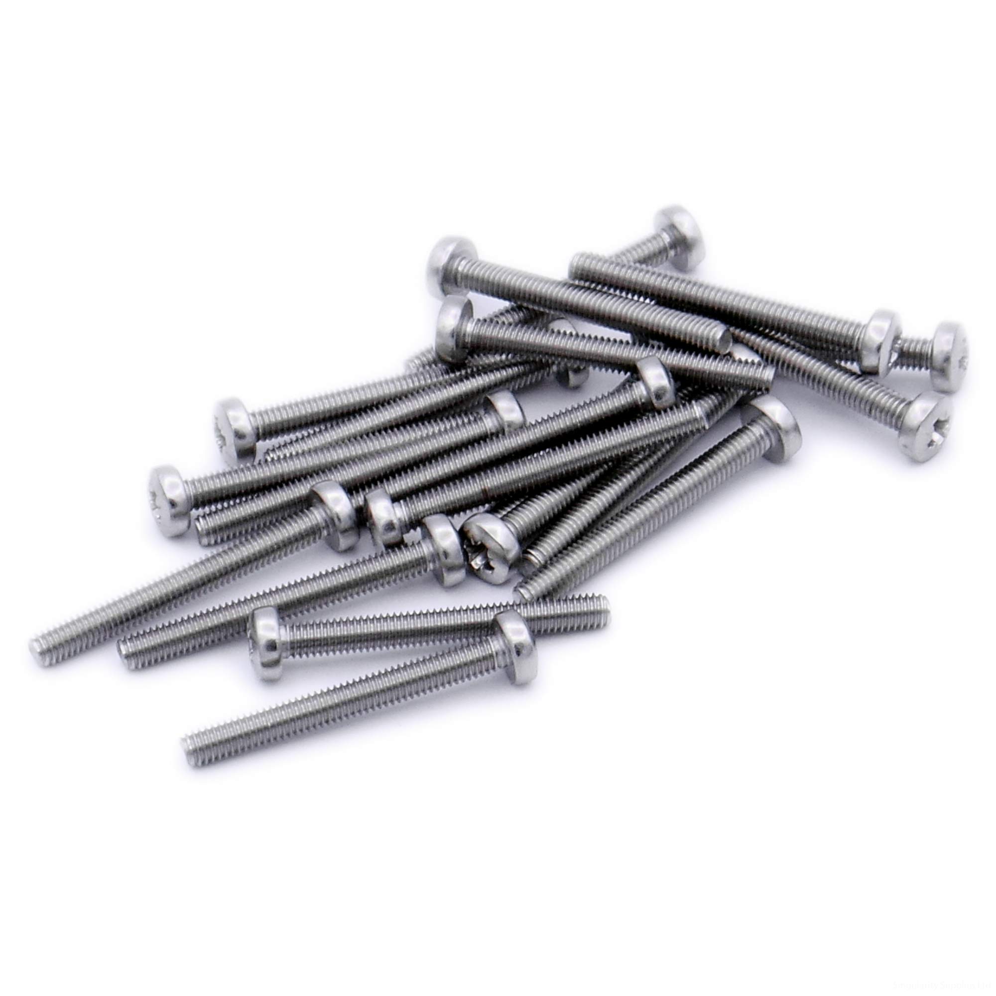 M4 (4mm x 5mm) Pozi Pan Machine Screw (Bolt) - Stainless Steel (A2) (Pack of 20)