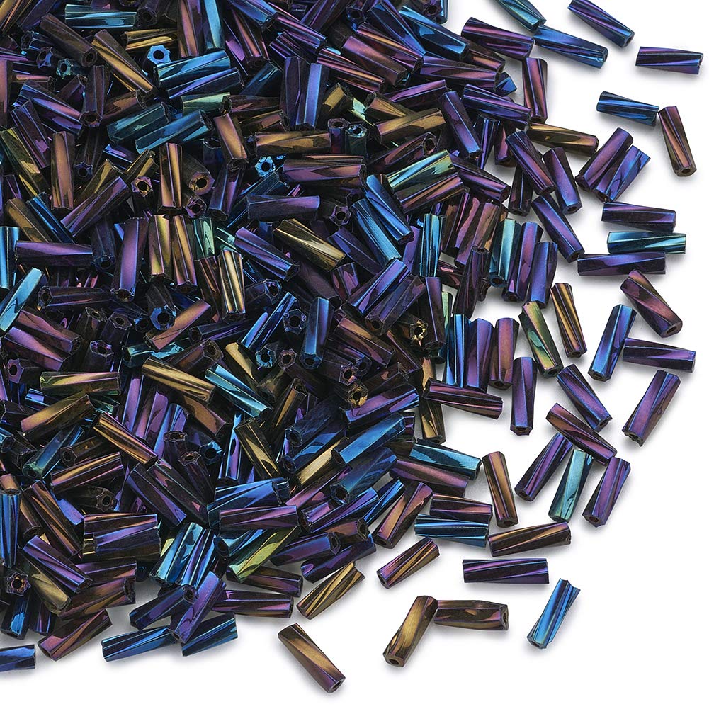 Pandahall About 1250pcs/50g Glass Bugle Seed Beads Sets 6x1.8mm Tube Loose Spacer Beads for DIY Jewelry Craft Making(Colorful)