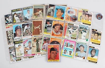 Amazon Com Boston Red Sox Vintage Baseball Card Lot 59 Ted Williams Carl Yastrzemski Carlton Fisk Etc Sports Collectibles