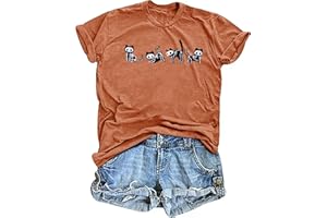 FCGHSII Halloween Shirts for Women: Embroidered Cat Graphic Tshirts Tops Skeleton Cats Short Sleeve Blouse