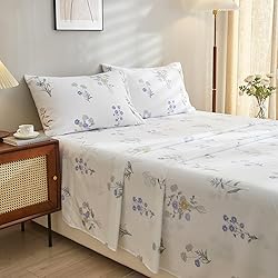 VClife Floral Sheet Sets 4 Piece California King