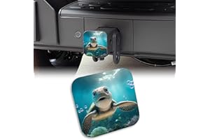 UUCBTAH Tow Hitch Cove Smile Sea Turtle Trailer Hitch Cover Universal 2" Square Hitch Cover Plug Cap,Heavy Duty Trailer Hitch Tube Rubber Covers for Trucks SUV Cars