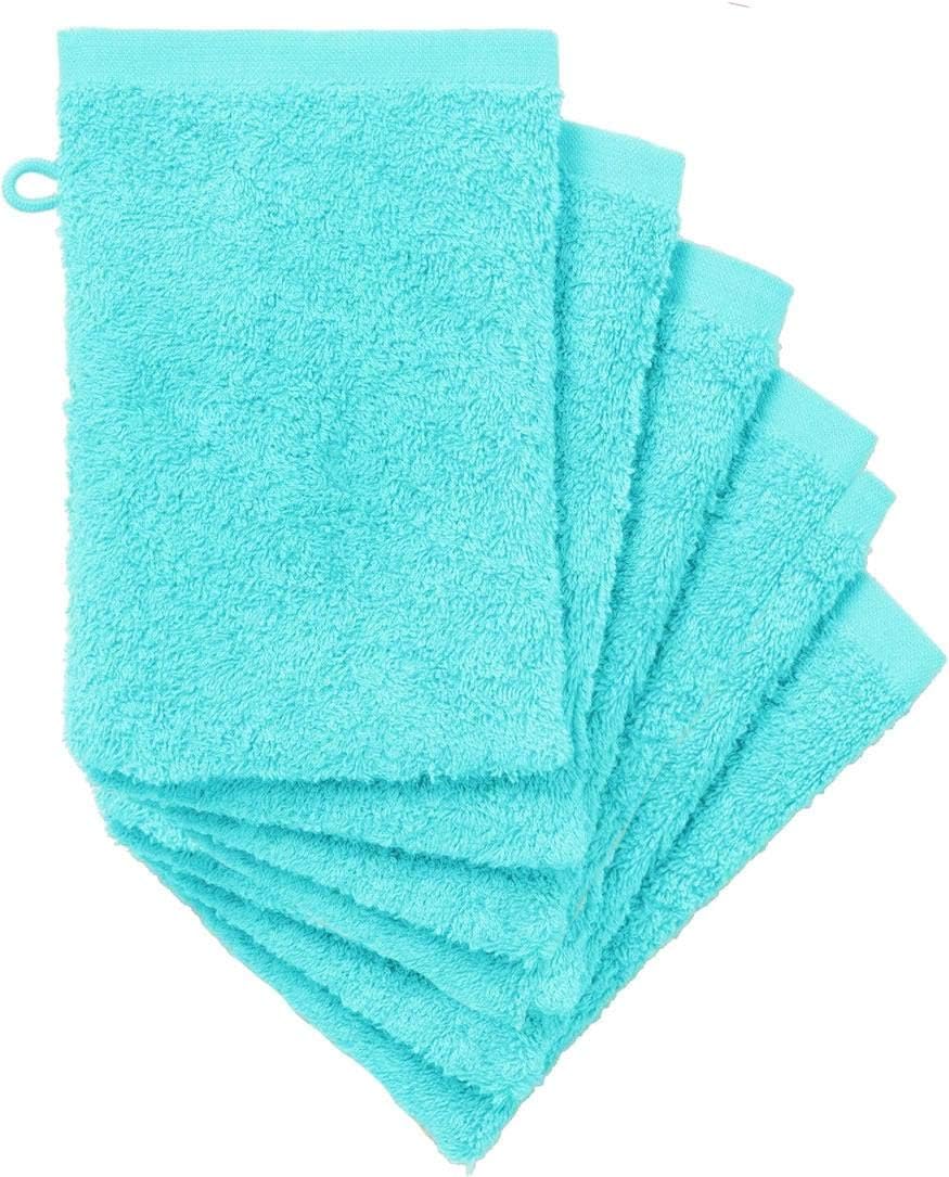 Black Adore Home 6 x Premium Quality Wash Mitts Absorbent Flannel Face Mitt Body Scrub Home