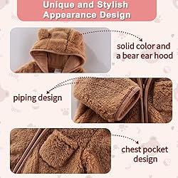 AiWMGL Newborn Baby Bear Outfit Suit With Fold-Over