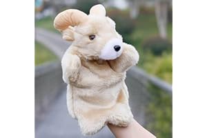 ZUXUCUVU Hand Puppets Goat Plush Animals Toys for Imaginative Pretend Play Storytelling Gifts for Kids Boys Girls