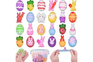 Eavotoy 24 PCS Easter Mochi Squishy Toys Squishies Easter Toys for Kids Girls Boys Easter Basket Stuffers Party Favor Gifts