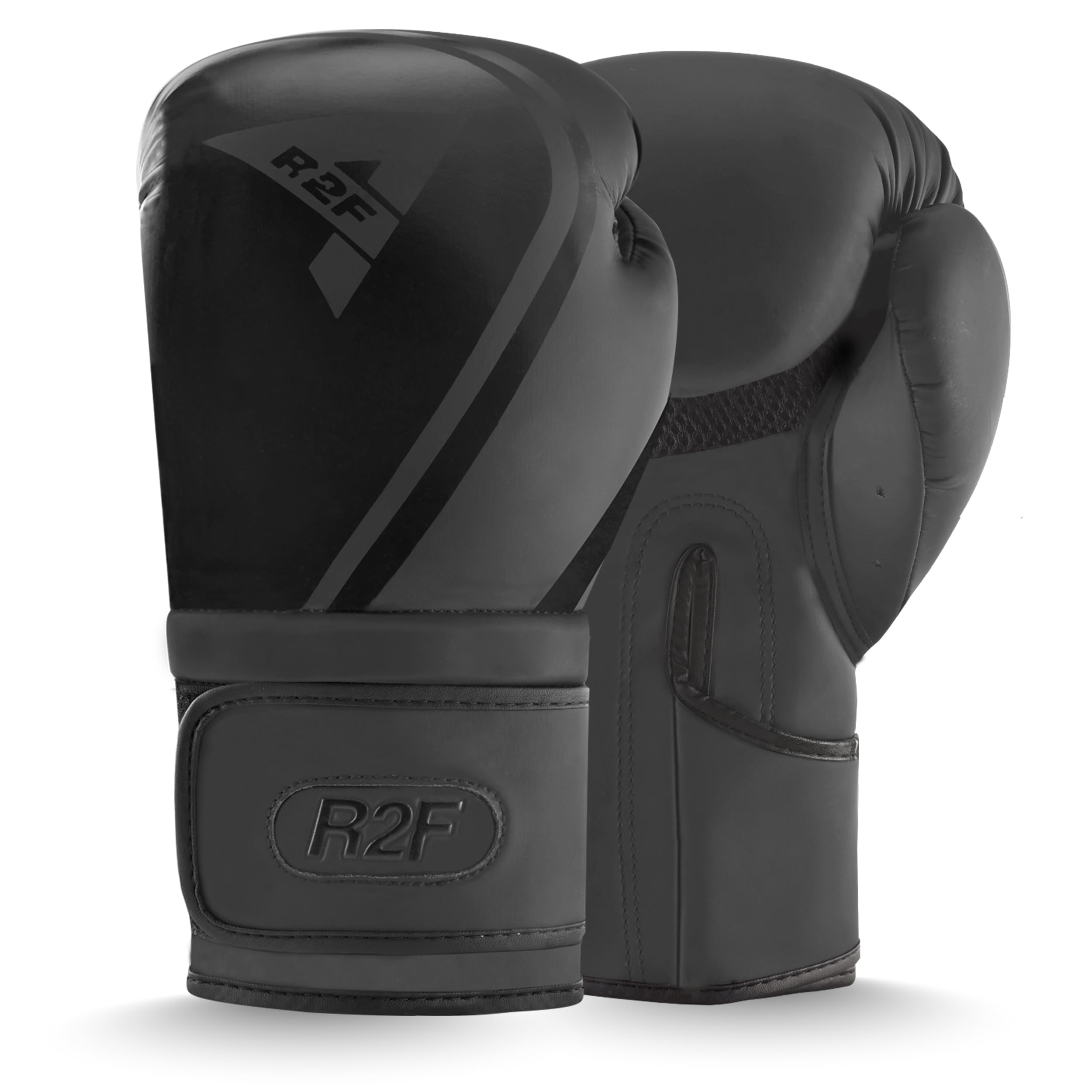 R2F Boxing Gloves, Pro Training Sparring, Leather, Muay Thai MMA Kickboxing, Punching Bag Gloves Focus Pad Mitts, Men Women Adult 10oz, 12oz, 14oz, 16oz