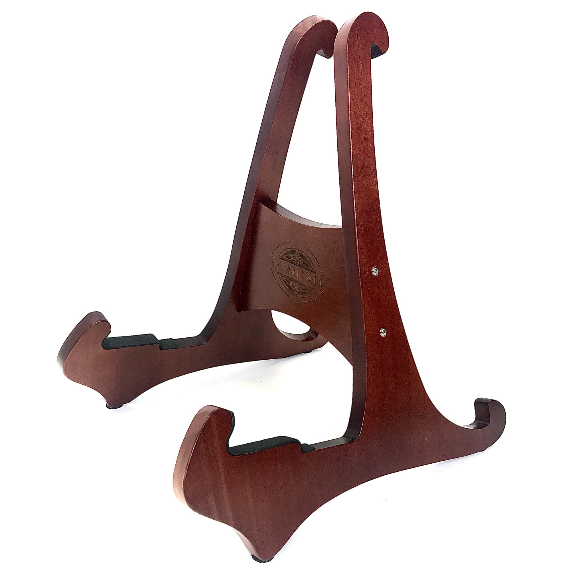 1to1 Music The Universal Wooden Dannan Guitar Display Stand - Mahogany