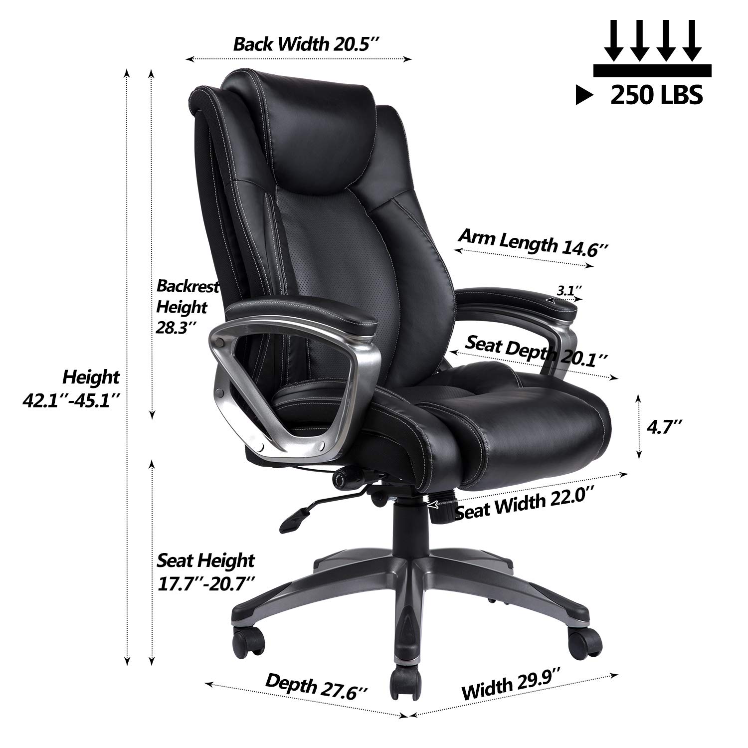 computer chair with adjustable back