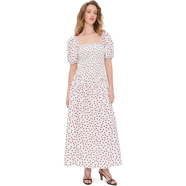 white christmas dresses Petal and Pup Women's Henry Striped Midi Dress