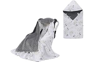 Baby Car Seat Blanket-Universal Car Seat Covers,Warm Swaddle Blankets for Infants Newborn,Boys and Girls Baby Bunting for Str