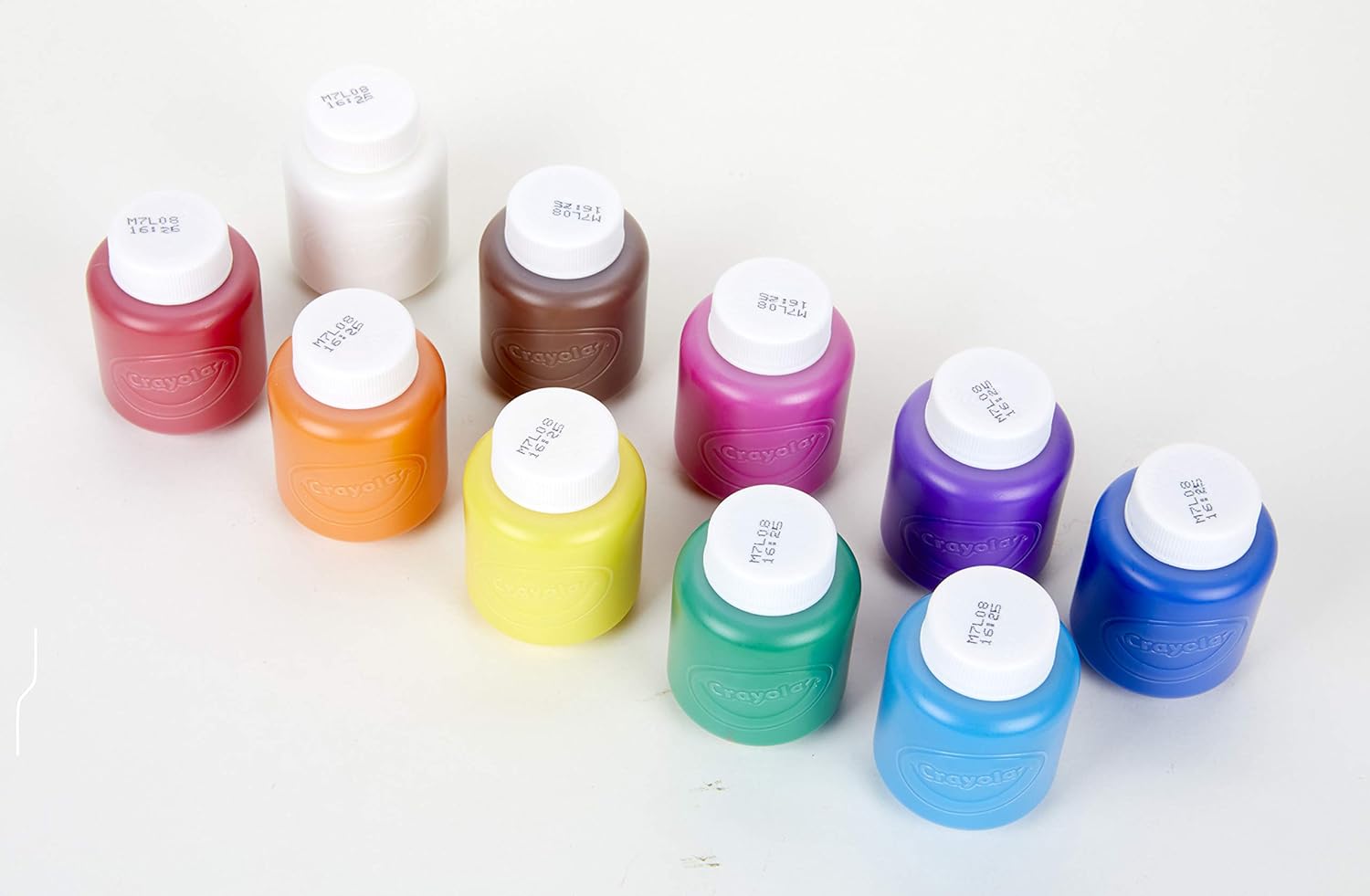 CRAYOLA - Washable Paints in Resealable Jars, Ready to Use, for School and Leisure 10 Classic Colours, 54-1205, Assorted Colours - Image 5