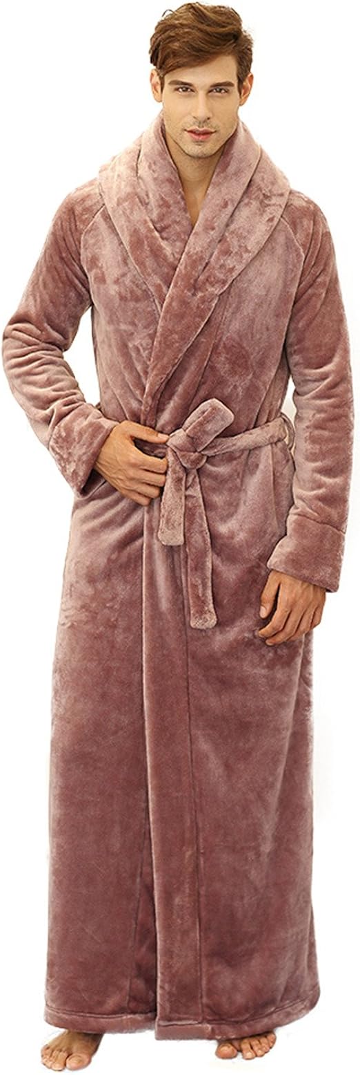 7 Veils Women And Men Flannel Ultra Long Floor Length Bathrobes At