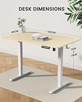 ErGear Electric Standing Desk 120x60cm, Height Adjustable with Memory Panel view 3