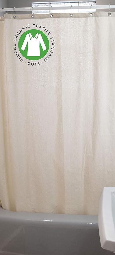 Bean Products Organic Cotton Stall Shower Curtain 36 X 74