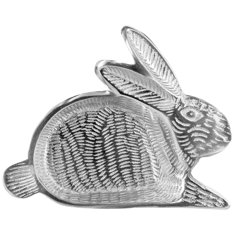 Animal World - Rabbit Body Small Metal Tray - Silver
