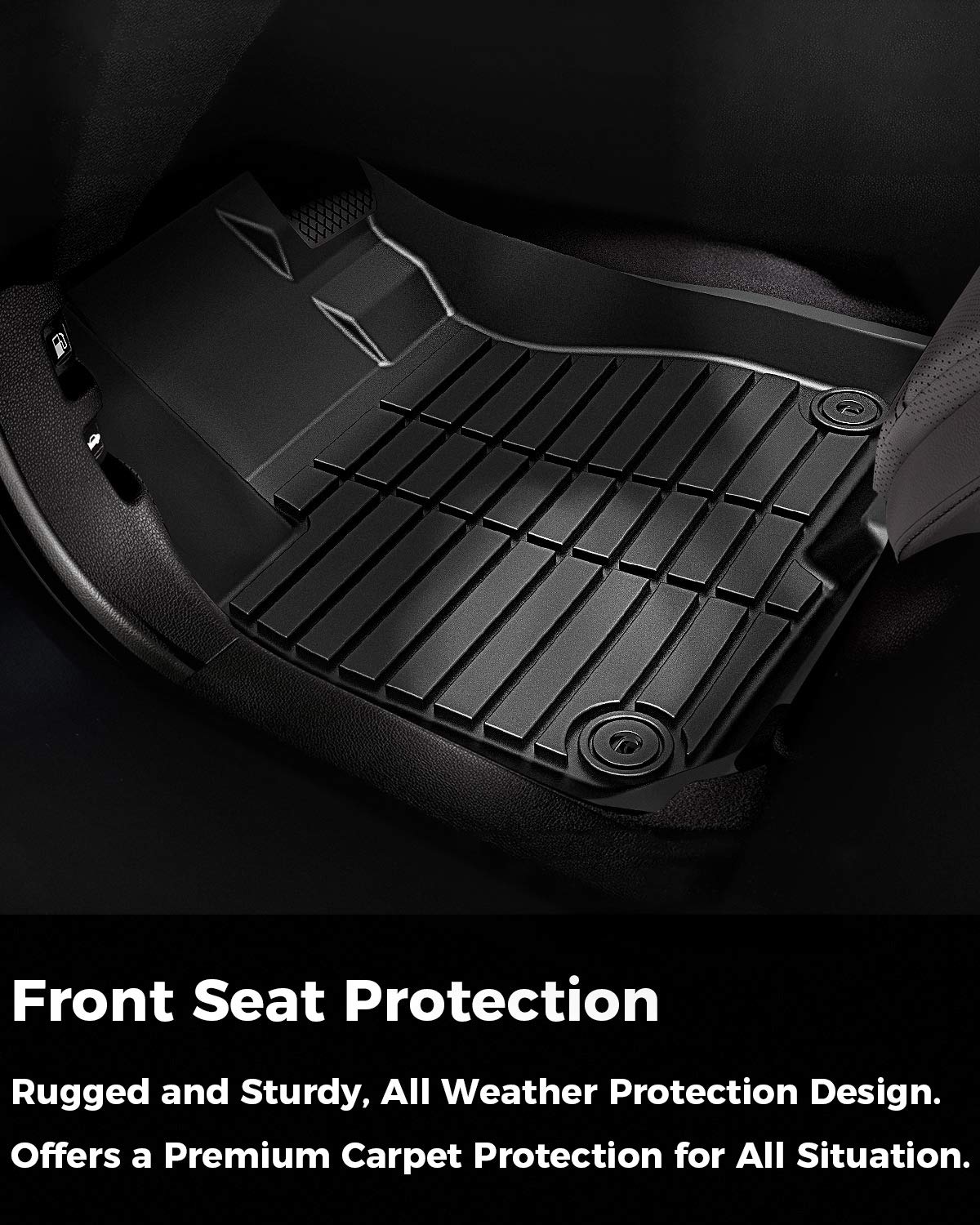 All Weather Floor Mats for Honda CR-V 2017-2020 Floor Mats Floor Liner, 2 Row Set
