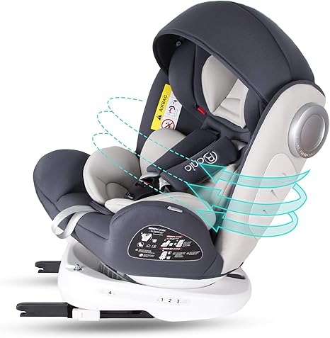 group 1 2 3 car seat isofix swivel