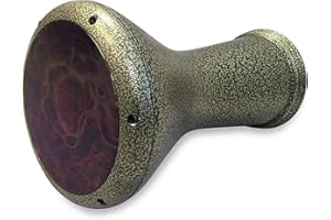 17" Percussion" Gawharet El Fan Pro Metal Darbuka Drum Doumbek (Gold + Remo Orange Mist)