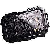 Evergreen 56 Dry Box - EDC Tough Protective Case USA Made for Organization of Cameras, Phones, Camping, Fishing, Hiking, Water Sports (Black, TOPO)