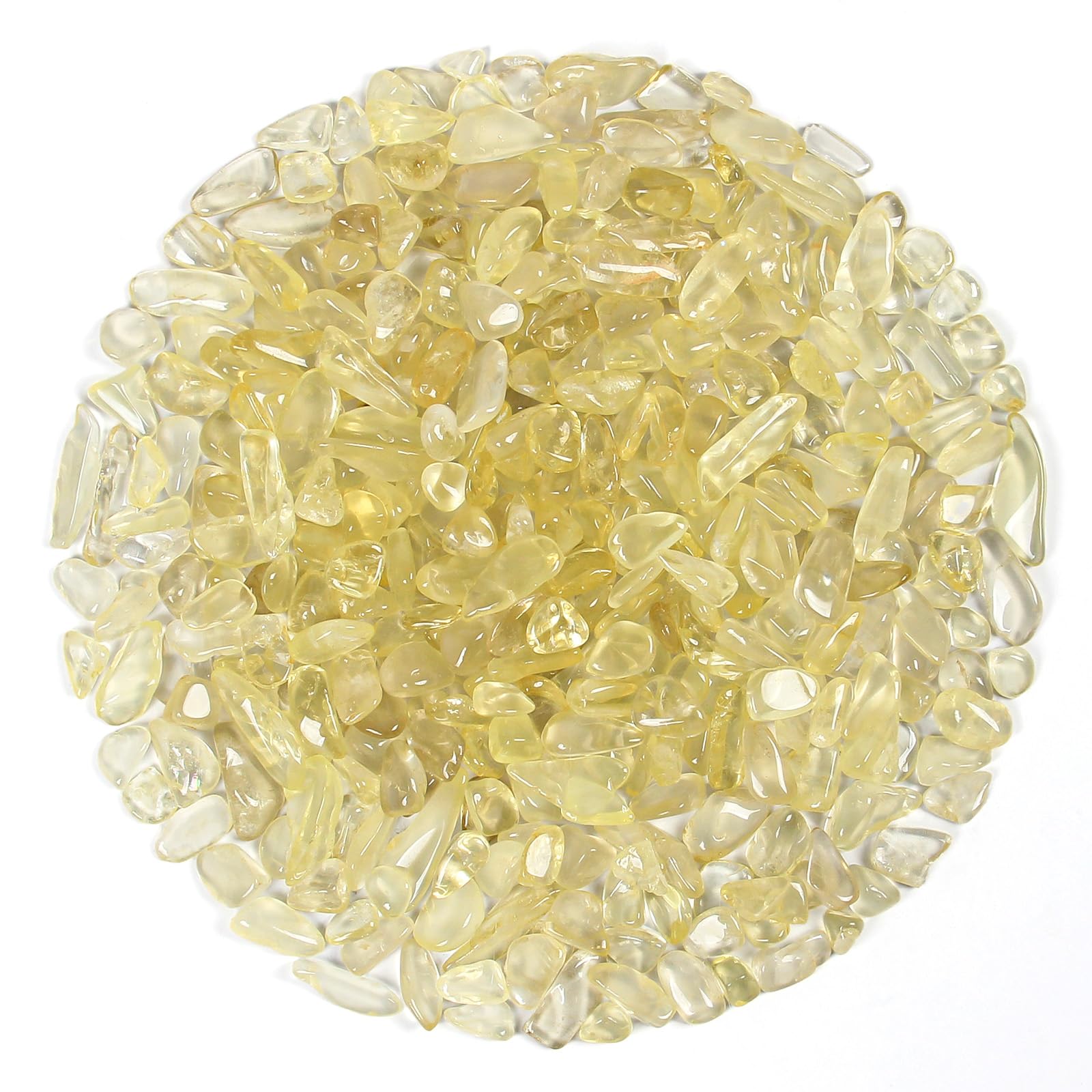 1.1 lb Natural Citrine Quartz Chips – Crushed Lemon Quartz Crystal Stones for Crafts, Vase Fillers, Resin Art, Terrariums & Mineral Collection