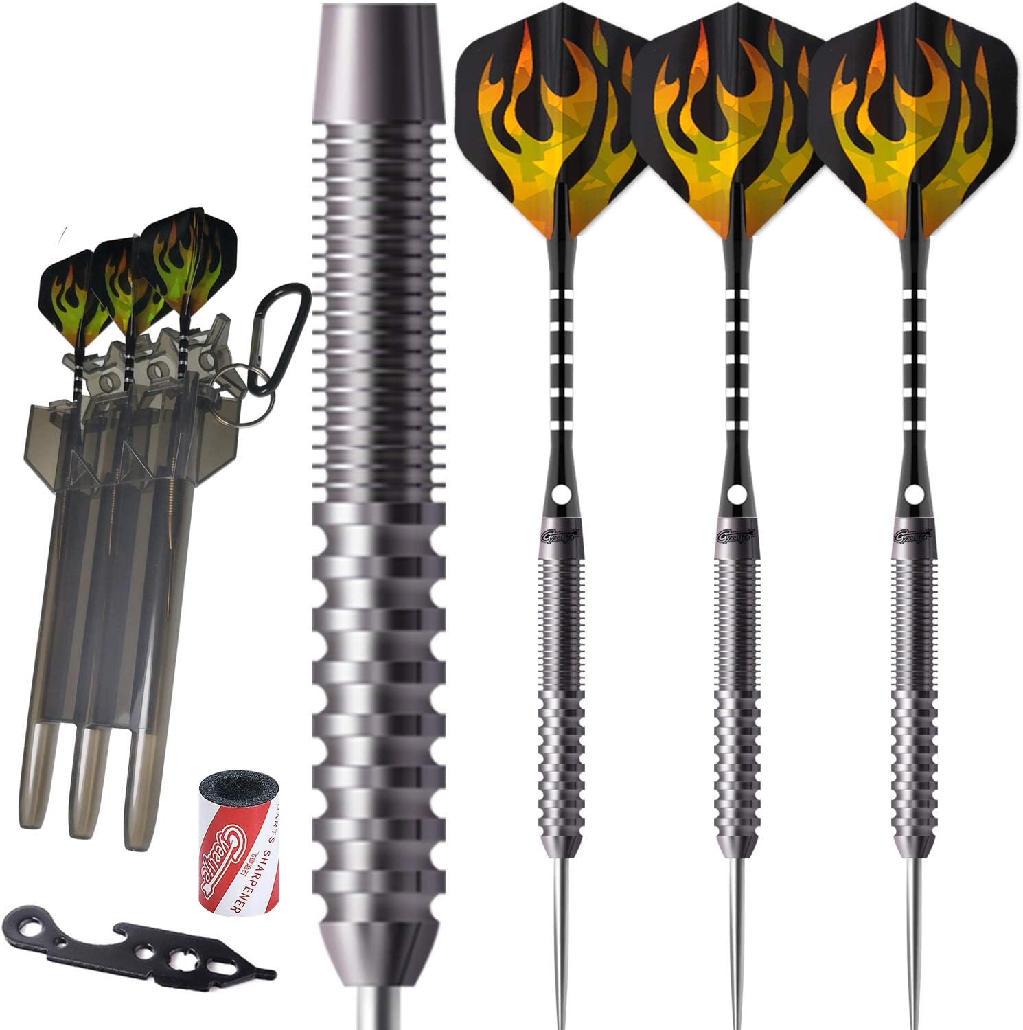 CyeeLife Professional Steel tip Darts (1830g),Brass/Tungsten Darts Set