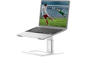 BoYata Laptop Stand, Ergonomic Aluminum Height Adjustable Computer Stand Laptop Riser Holder for Desk, Compatible with MacBook Pro/Air, Dell, Lenovo, HP, Samsung, More Laptops 11-17"