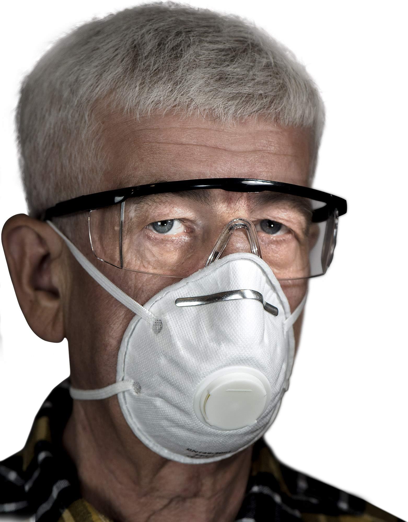 Dust Mask N95 Particulate Respirator Masks with Valve [10 pack + Free Goggles ] by ToRespire