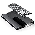 Computer Keyboard Stand Acrylic Tilted Keyboard Holder for Easy Ergonomic Typing&Working,Yikola 3-Level Height Adjustment Keyboard Riser with Wrist Rest for Keyboard,Keyboard Storage for Office-Black