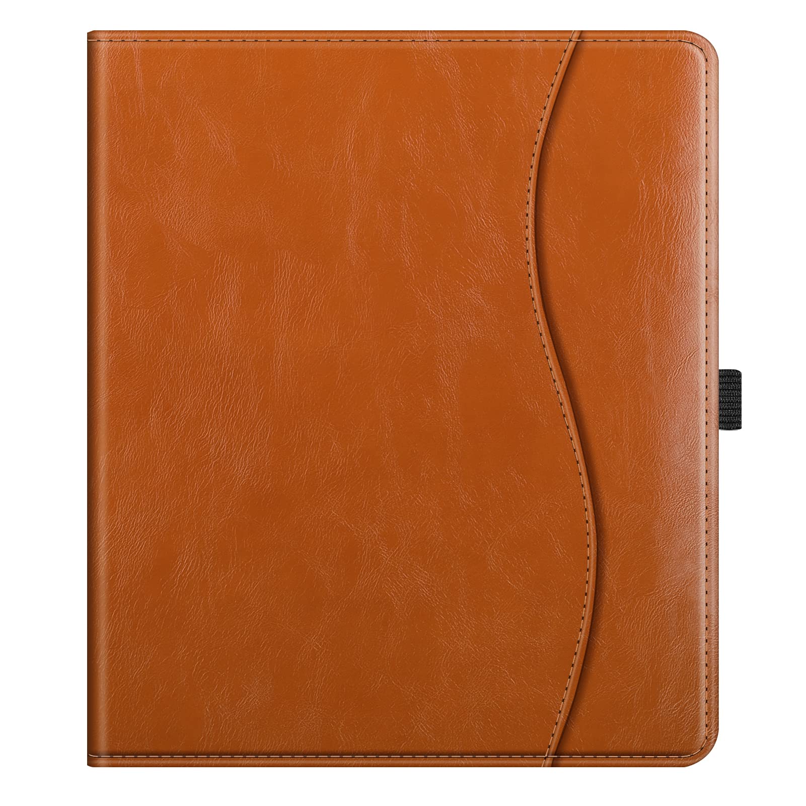 Fintie Stand Case for Kindle Scribe - Premium PU Leather Foldable Stand Cover Auto Sleep/Wake with Card Slot and Pen Holder for 10.2 Inch Kindle Scribe (2024/2022 Release), Brown