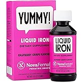 NovaFerrum Yummy | Pediatric Drops Liquid Iron Supplement for Infants and Toddlers | Liquid Iron for Kids | 15mg of Iron Per 1mL Dose | Ages 4 & Under | Gluten Free Certified | Sugar-Free | Raspberry
