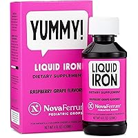 NovaFerrum Yummy | Pediatric Drops Liquid Iron Supplement for Infants and Toddlers | Liquid Iron for Kids | 15mg of Iron Per 