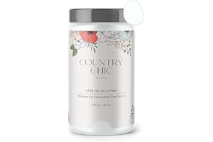 COUNTRY CHIC PAINT Chalk Style Paint - for Furniture, Home Decor, Crafts - Eco-Friendly - All-in-One - No Wax Needed (Simplicity [White], Quart (32 oz))