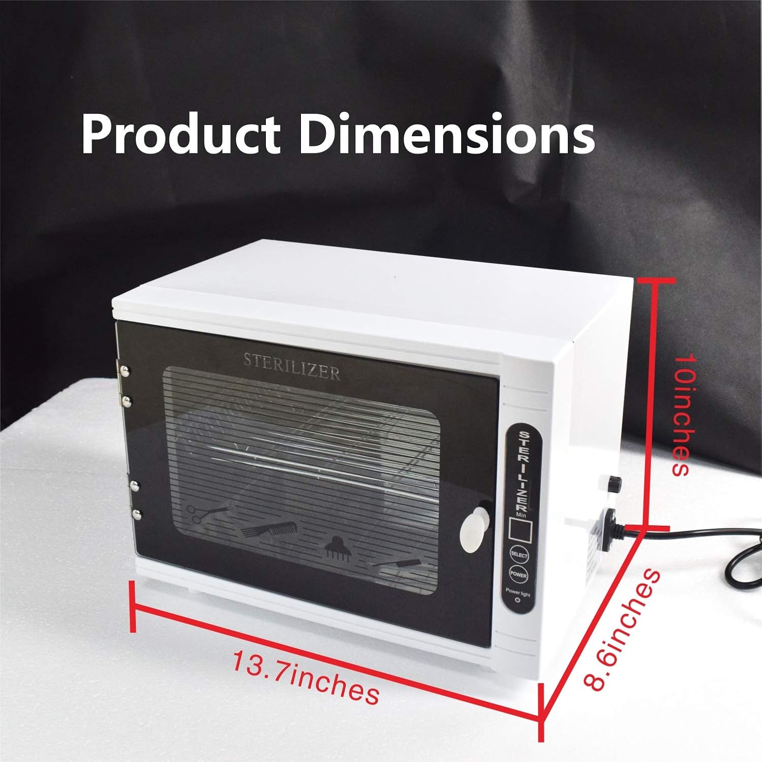 Ultraviolet Disinfection Cabinet (Normal Temperature) can be Used for Almost any Small Items. Can Sterilize Electronic Products Such as Mobile Phones.Two Timer Setting Modes (8-30 min): Beauty