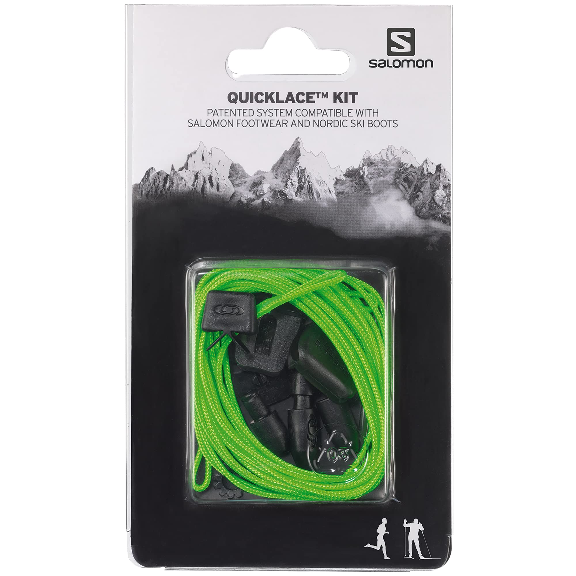 Salomon Quicklace Kit Replacement Parts, Green, 8.5