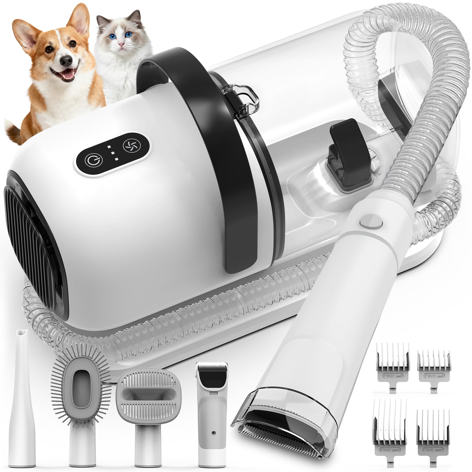 Photo 1 of FIXR Dog Grooming Vacuum, All-in-One Pet Grooming Kit with Hair Clipper & Shedding Brush, Low Noise 12,000Pa Dog Hair Remover Vacuum, Pet Groomer Set with Cleaning Brushes, PG01