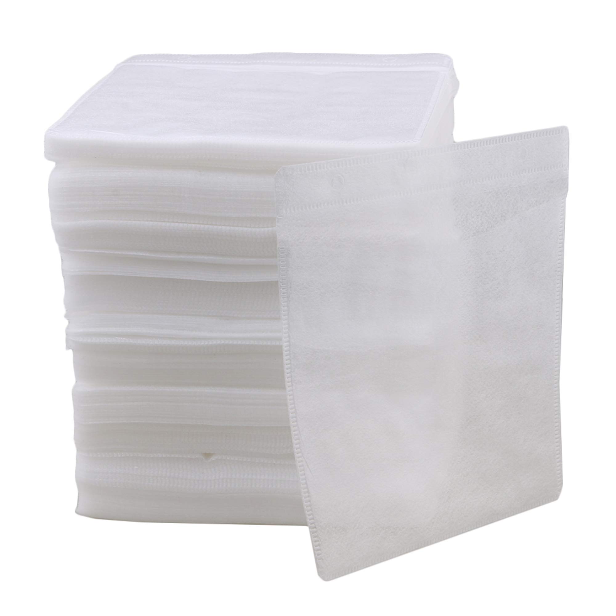 Mxfans White OPP Plastic Double-sided CD DVD Sleeves with Window & Flap Pack of 500