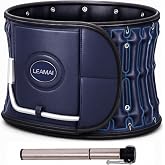 LEAMAI Decompression Belt, Inflatable Back Brace for Lower Back Pain | Blue | Back Support Brace for Men &amp; Women, Inflatable Air Columns for Lumbar Support, Sciatica Pain Relief, Fits Waist Sizes 29"-49"