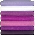 Misscrafts 7pcs 18" X 18" 1.4mm Thick Soft Felt Nonwoven Fabric Sheet Pack DIY Craft Patchwork Sewing Square Assorted Colors (Purple Series)
