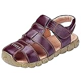 DADAWEN Boy's Girl's Leather Closed Toe Outdoor