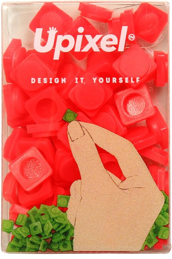 Upixel Small Pixel Chips - Create Pixel Art on Backpacks, Purses, iPhone Cases & More – Red