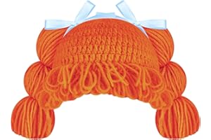 Jeere Halloween Cabbage Costume Baby Yarn Wig for Girl Infant Baby Cabbage Wigs for Boys Girls Infant Costume(Orange,Cute)