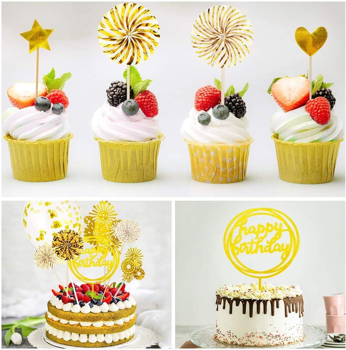Or Gateau Anniversaire Confettis Ballon Feu Artifice Decor Pour Or Theme Fete Decoration Wellxunk Gateau Anniversaire Decoration Cake Topper Les Decorations De Fete De Mariage Danniversair Cuisine Et Maison Figurines Pour Gateaux