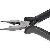 The Beadsmith 4-in-1 Multifunctional Pliers - All-Purpose Jewelry Making Tool w/Cushion Grip, 5”, Create Loops, Cut and Flatten Wire, Close Jump Rings