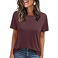 AUTOMET Summer Tops Women Spring Short Sleeve Shirts Beach Vacation Outfits Plus Size Workout Tshirts Casual Clothes 2025