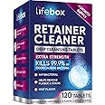 Retainer Cleaner Tablets - 120 Denture Cleaning Tablets & Aligner Cleaner - Removes Odors & Stains – For Aligners, Retainers, Dentures, Night Guards - Mint Flavor