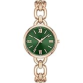 Asan Ge Women's Watch with Adjustable Chain Bracelet - Long Lasting Plating,Vintage Dainty Watches for Lady,Elegant Small Wrists , No Tool Required, Water Resistant 100ft