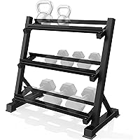 3-Tier Dumbbell Rack Stand Only, Weight Rack for Dumbbells Heavy-Duty Home Gym(1100LBS Weight Capacity)