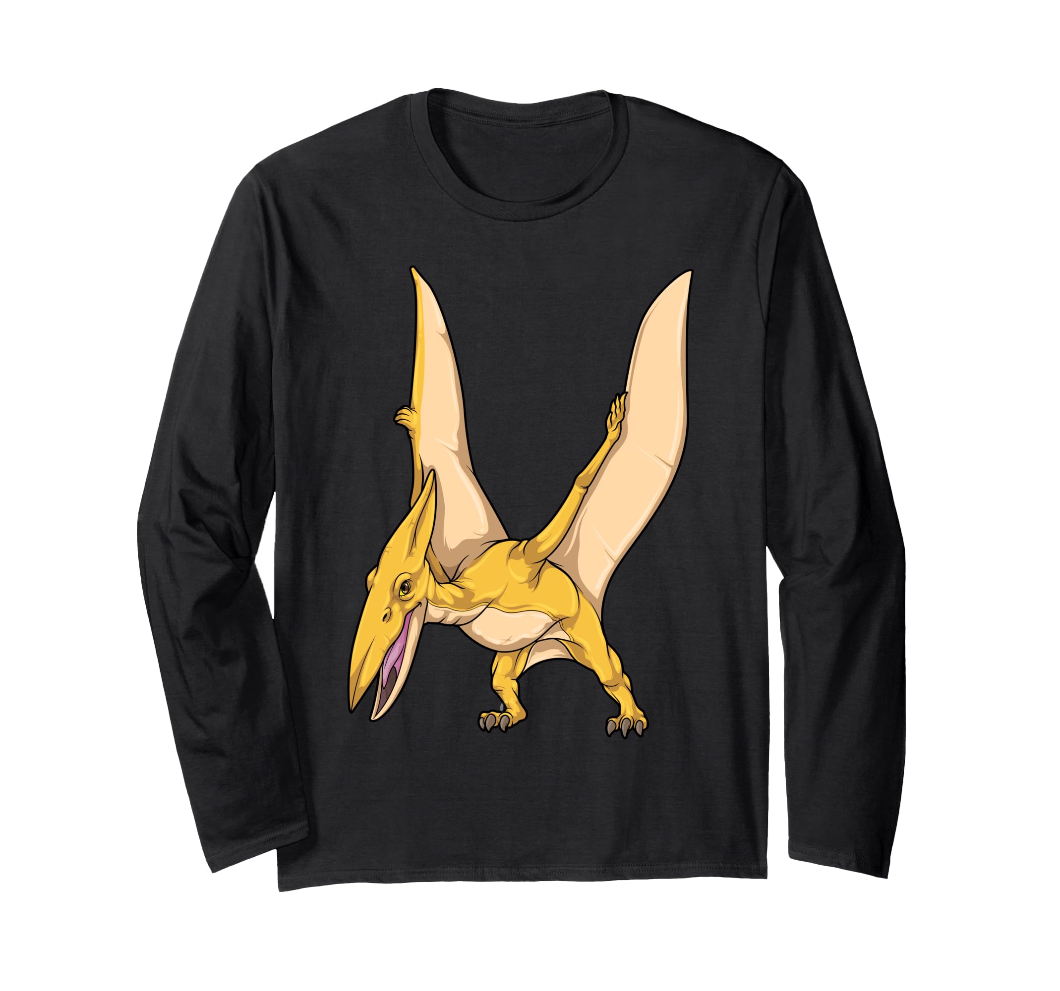 Pterodactylus Dinosaur Prehistoric Pterosaur Flying Reptile Long Sleeve T-Shirt