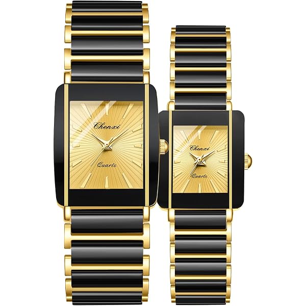 Designer watches (4 female watches, & 1 male watch) Amazon.com: Couple Watches Men and Women Stainless Steel  main image 4